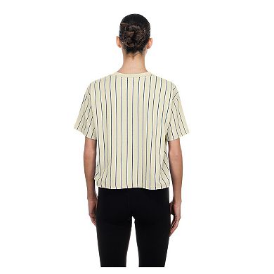 Women's New Era Cream New York Mets Throwback Boxy T-Shirt