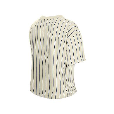 Women's New Era Cream New York Mets Throwback Boxy T-Shirt