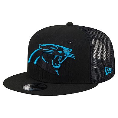 Men's New Era Black Carolina Panthers Core Team 9FIFTY Trucker Snapback Hat