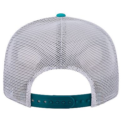 Men's New Era Aqua Miami Dolphins Core Team 9FIFTY Trucker Snapback Hat