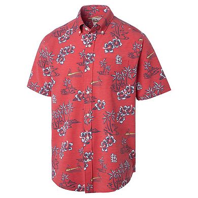Men's Reyn Spooner Red St. Louis Cardinals Big & Tall Kekai Performance Tri-Blend Button-Down Shirt