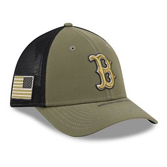 Men's New Era Olive Boston Red Sox 2026 Armed Forces Day 39THIRTY M-Crown Flex Hat