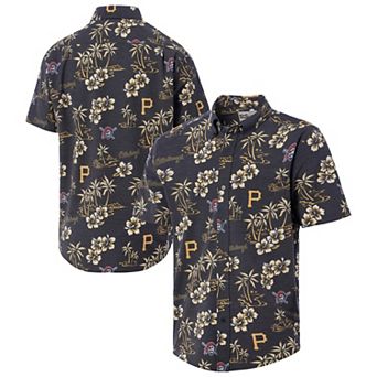 Men's Reyn Spooner Black Pittsburgh Pirates Big & Tall Kekai Performance Tri-Blend Button-Down Shirt
