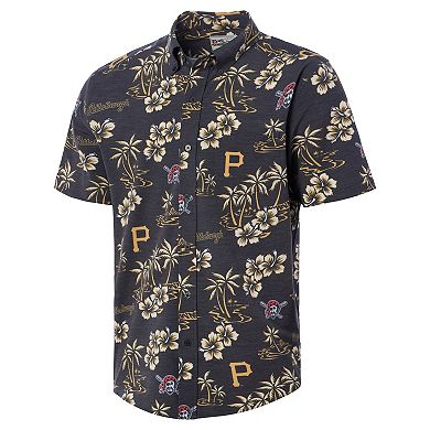 Men's Reyn Spooner Black Pittsburgh Pirates Big & Tall Kekai Performance Tri-Blend Button-Down Shirt