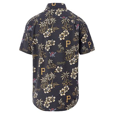 Men's Reyn Spooner Black Pittsburgh Pirates Big & Tall Kekai Performance Tri-Blend Button-Down Shirt
