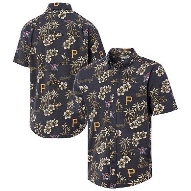 Men's Reyn Spooner Black Pittsburgh Pirates Big & Tall Kekai Performance Tri-Blend Button-Down Shirt