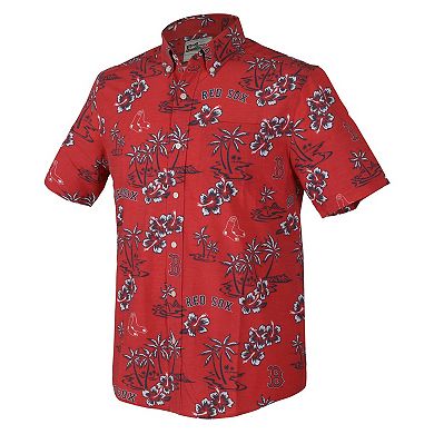 Men's Reyn Spooner Red Boston Red Sox Big & Tall Kekai Performance Tri-Blend Button-Down Shirt