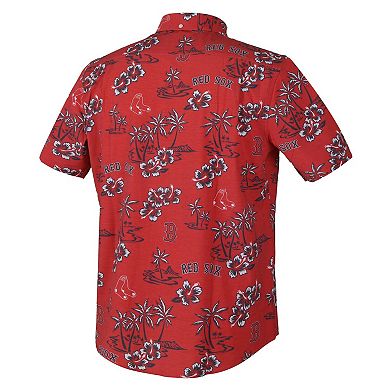 Men's Reyn Spooner Red Boston Red Sox Big & Tall Kekai Performance Tri-Blend Button-Down Shirt