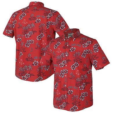 Men's Reyn Spooner Red Boston Red Sox Big & Tall Kekai Performance Tri-Blend Button-Down Shirt