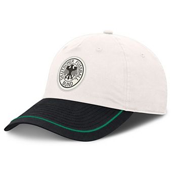Men's Fanatics White/Black Germany National Team Tri-Blend Dad Adjustable Hat
