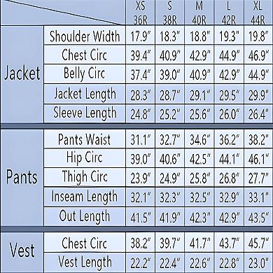 Mens Classic Three Piece Suit