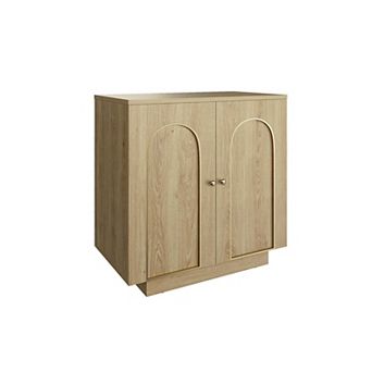 Wood Accent Storage Cabinet Sideboard