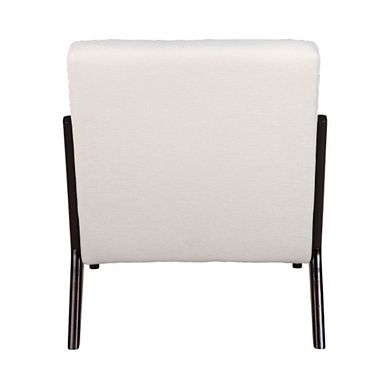 GOODSILO Modern Accent Armchair with Solid Wood Frame and Detachable Lumbar Pillow