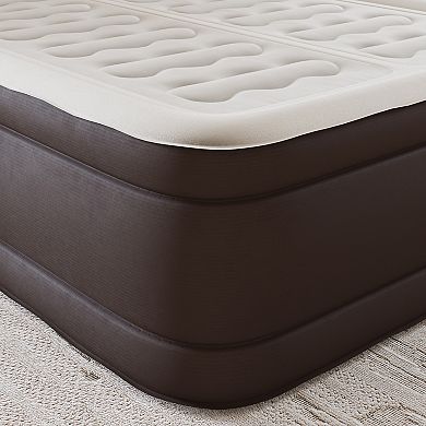 Duet Queen Air Mattress-Two Sleep Zones, Edge Support, Internal Pump, 18in, Puncture-Resistant
