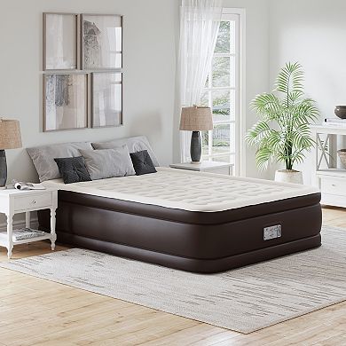 Duet Queen Air Mattress-Two Sleep Zones, Edge Support, Internal Pump, 18in, Puncture-Resistant