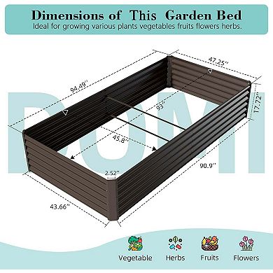 Outdoor Large Metal Planter Garden Boxes for Vegetables and Flowers