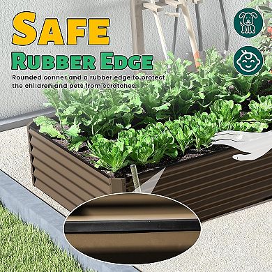 Outdoor Large Metal Planter Garden Boxes for Vegetables and Flowers