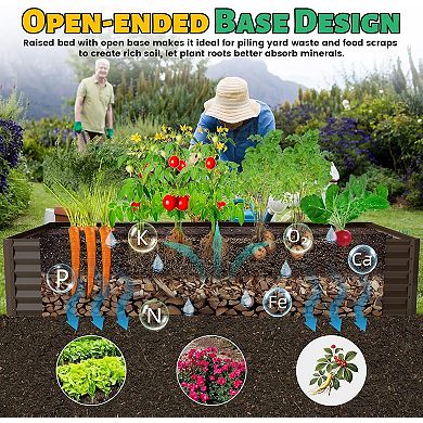 Outdoor Large Metal Planter Garden Boxes for Vegetables and Flowers