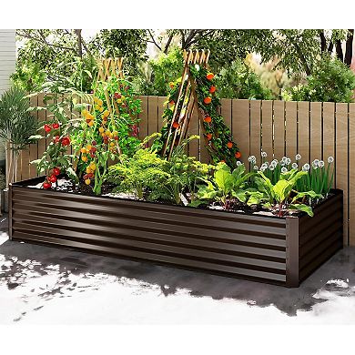 Outdoor Large Metal Planter Garden Boxes for Vegetables and Flowers