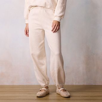 Women's LC Lauren Conrad Lace Trim Jogger Pants