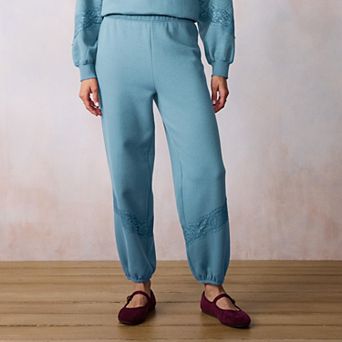 Women's LC Lauren Conrad Lace Trim Jogger Pants