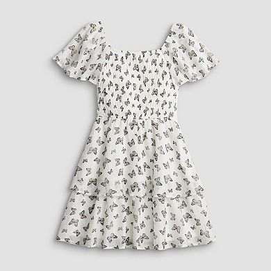 Girls 7-16 Trixxi Tiered Butterfly Print Dress