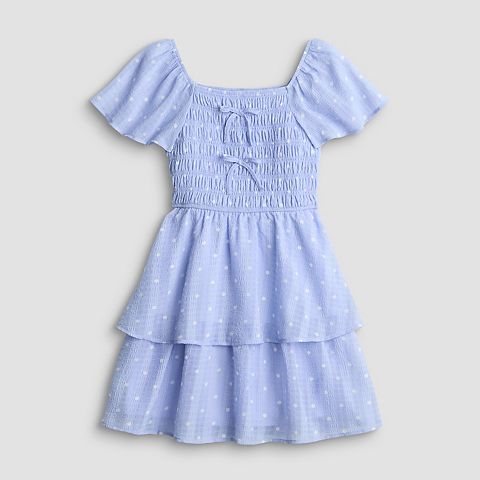 Girls 7-16 Trixxi Tiered Polka Dot Print Dress