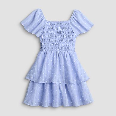 Girls 7-16 Trixxi Tiered Polka Dot Print Dress