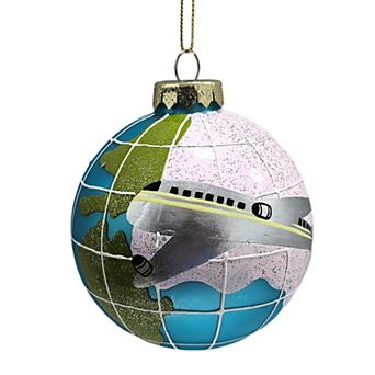 St. Nicholas Square® Glass World Traveler Globe Christmas Ornament