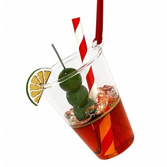 St. Nicholas Square® Glass Bloody Mary Drink Christmas Ornament