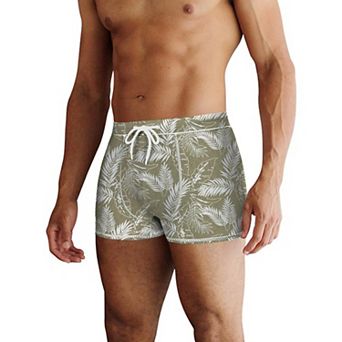 COOFANDY Mens Swim Shorts Fashion Square Leg Boxer Briefs Swimsuits Surf Shorts