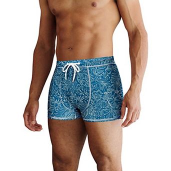 COOFANDY Men Boxer Bathing Suit Brief Square Leg Board Short with Liner Tight Swim Trunk