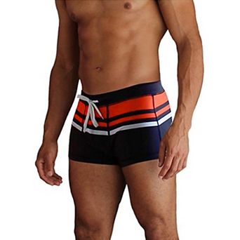 COOFANDY Men Boxer Bathing Suit Brief Square Leg Board Short with Liner Tight Swim Trunk