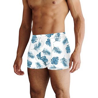 COOFANDY Mens Swim Shorts Fashion Square Leg Boxer Briefs Swimsuits Surf Shorts