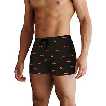 COOFANDY Mens Swim Shorts Fashion Square Leg Boxer Briefs Swimsuits Surf Shorts