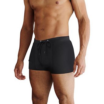 COOFANDY Mens Swim Shorts Fashion Square Leg Boxer Briefs Swimsuits Surf Shorts