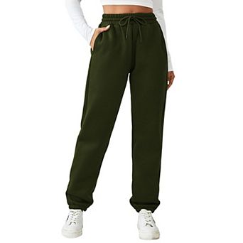 PINSPARK Women's Fleece Lined Winter Joggers Thick Warm Athletic Sweatpants with Pockets