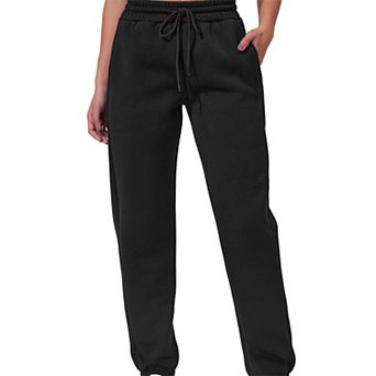PINSPARK Women's Fleece Lined Winter Joggers Thick Warm Athletic Sweatpants with Pockets