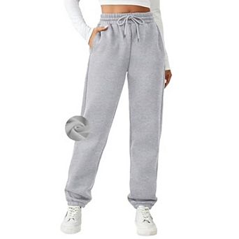 PINSPARK Women's Fleece Lined Winter Joggers Thick Warm Athletic Sweatpants with Pockets