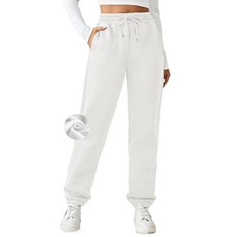 PINSPARK Women's Fleece Lined Winter Joggers Thick Warm Athletic Sweatpants with Pockets