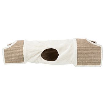 Sisal & Plush 1-Level Cat Condos with Scratching Surface, Tunnel & Cat Toy