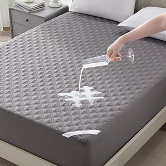 Waterproof Mattress Protector, Queen Size Mattress Pad with Deep Pocket Fitted Up to 6"-18"