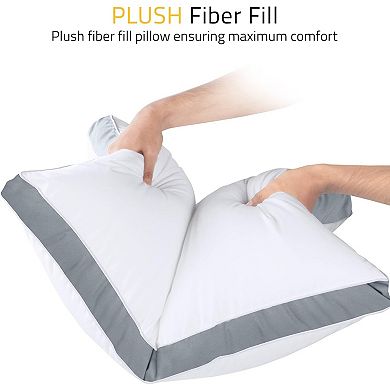 Queen Size Bed Pillows Set of 2 Soft Fluffy Down Alternative