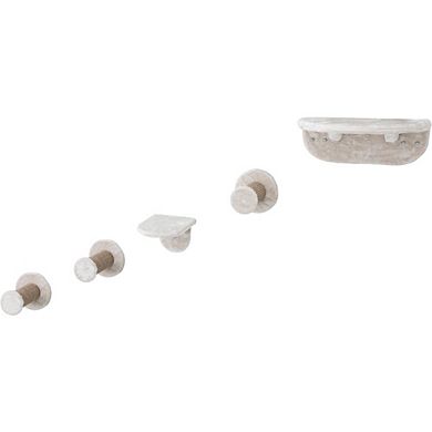 Plush & Sisal Cover Cat Perch with Steps Hammock & Condo, 5 Piece Set