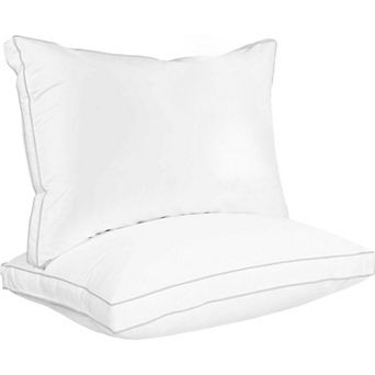 Queen Size Bed Pillows Set of 2 Soft Fluffy Down Alternative