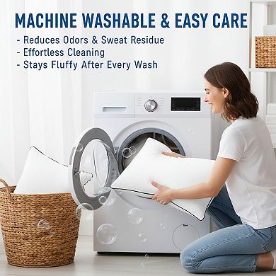 Standard Bed Pillows 4 Pack Luxury Hotel Quality Supportive