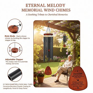 Memorial Wind Chimes for Outside Sympathy Gift