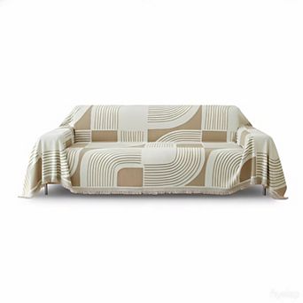 Boho Couch Cover Washable Chenille Pet Friendly Design