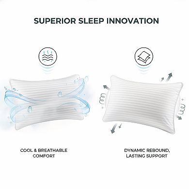 Queen Size Bed Pillows Set of 2 Down Alternative Cooling