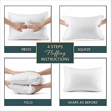 Queen Size Bed Pillows Set of 2 Down Alternative Cooling